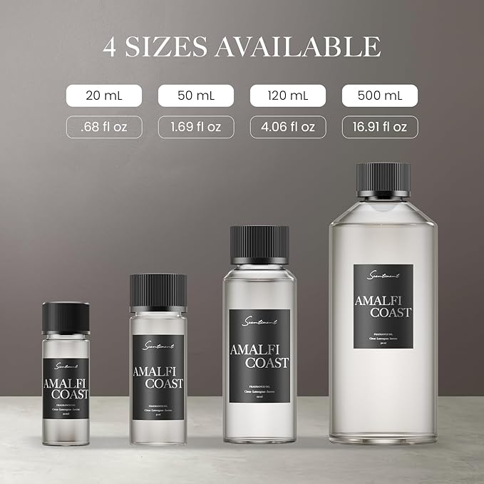 Scentiment Diffuser Oil - Amalfi Coast | Aromatherapy Fragrance | Inspired by Luxury Five Star Hotels | Notes of Bergamot, Lemongrass, Jasmine, Lily, Magnolia & Koa Wood (500 mL)