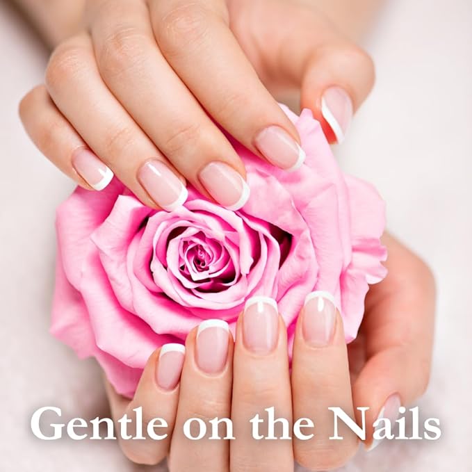 Karma Organic Nail Polish Remover with Rose Oil - Non Toxic, Vegan, Cruelty Free, Acetone free – Nails Strengthener for Fingernails – 4 fl. Oz