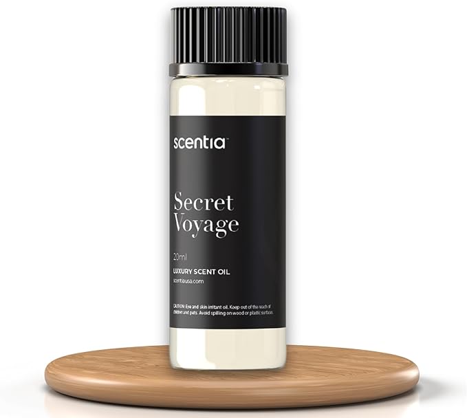 Scentia Hotel Diffuser Oil Inspired by The Baccarat Hotel Scent - 20 mL 0.67 fl oz - Essential Oil Blend of Cedar &Jasmine for Aromatherapy & humidifiers - Secret Voyage - Thanksgiving & Holiday Gift