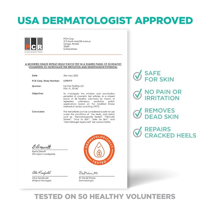 Lavinso Foot Peel Mask for Dry Cracked Feet – 4 Pack Peeling Mask Removes Dead Skin and Calluses - Exfoliating for Soft Baby Feet, Original Scent