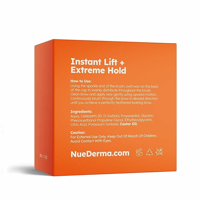 Brow Seal with Castor Oil - Clear Eyebrow Gel, Waterproof Eyebrow Makeup, Styling Wax for Feathered & Fluffy Brows - 1 OZ