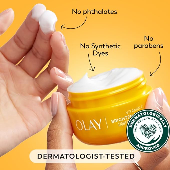 Olay Regenerist Radiance Vitamin C Face Moisturizer: Bright & Even Lightweight Cream for Women - Brightens, Hydrates, Evens Tone + Texture for Glowing Skin - 2 Oz