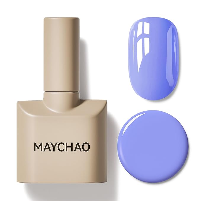 MAYCHAO 15ML Bright Lilac Gel Nail Polish 1Pc Purple Gel Polish Soak Off UV LED Nail Polish Nail Art Starter Manicure Salon DIY at Home, 0.5 OZ
