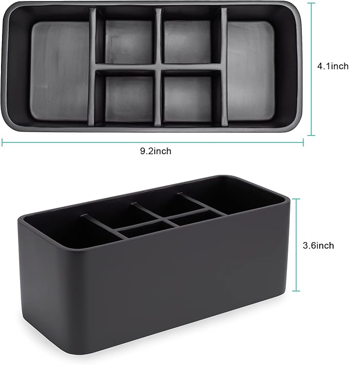 Toothbrush Holder for Bathrooms Toothpaste Holder Stand Bathroom Organizer for Toothbrush Makeup Brushes Holder (Black)