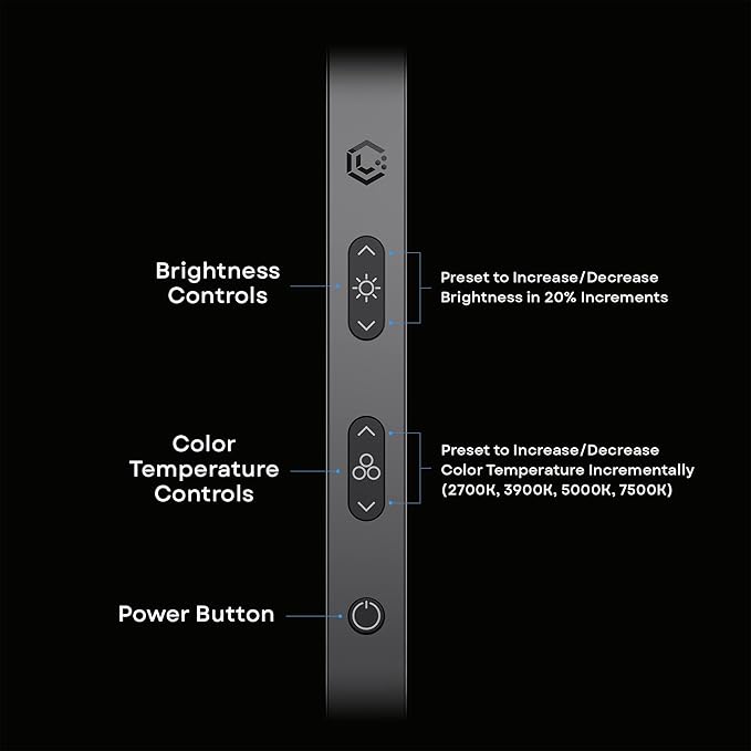 Lume Cube Edge Light 2.0 Bi-Color LED Desk Lamp - Black