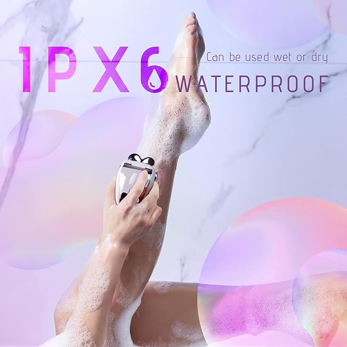 Electric Razors for Women Legs: 5-in-1 Rechargeable Body Shaver - Waterproof Wet Dry Hair Remover - Trimmer for Lady Face Underarms Public