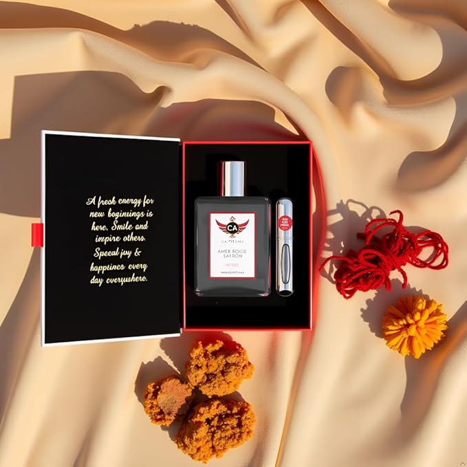 CA Perfume Amber Rouge Saffron For Women & Men Parfum Spray Bottle 3.4 Fl Oz/100ml-X1