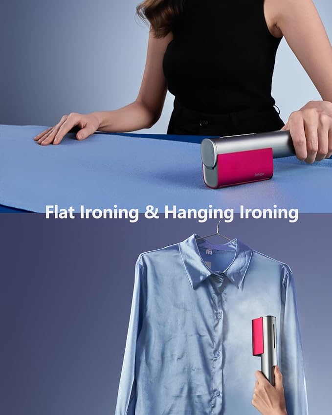 nesugar G3 Pro Smart Handheld Steamer for Clothes – Global Voltage Adaptation, Palm-Sized & Lightweight (0.8lb), Dual Steam Modes, Auto Shut-Off, Travel & Home Double Use (sliver gray)