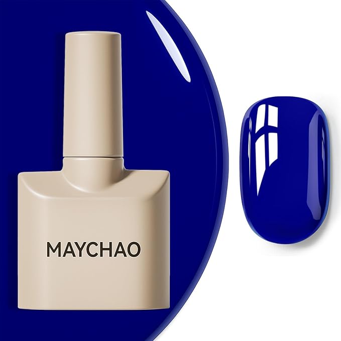 MAYCHAO 15ML Sapphire Blue Gel Nail Polish 1Pc Royal Bright Blue Nail Polish Soak Off UV LED Nail Gel Polish Nail Art Starter Manicure Salon DIY at Home, 0.5 OZ