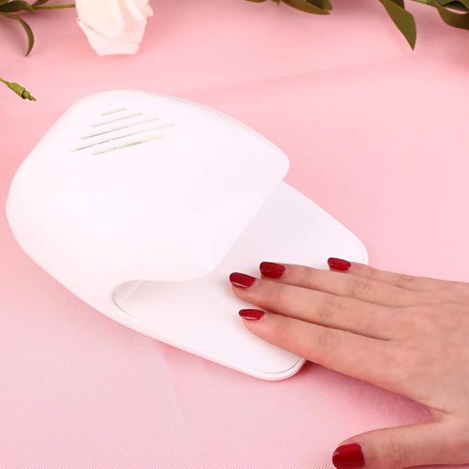 Nail Fan Dryer for Regular Nail Polish, Portable Nail Dryer Nail Art Polish Machine Quick Dry Nail Polish Gel Nail Dryer Blower for Fingernail Toenail, Portable Fans Battery Operated