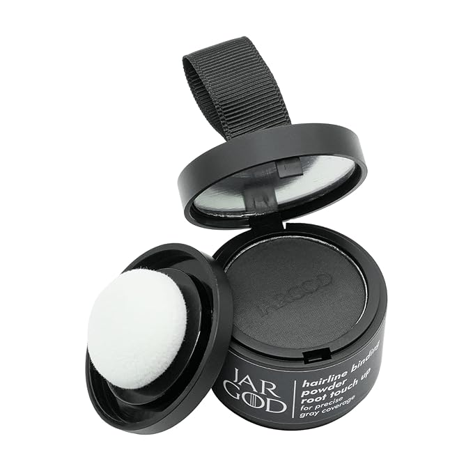 Hairline Powder Root Touch-Up, 0.14 Ounce (Pack of 2), Black - Instant Gray Coverage Temporary Hair Color for Roots and Highlights for Women & Men