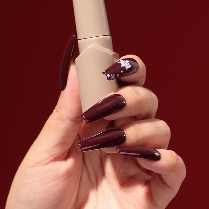 MAYCHAO 15ML Gel Nail Polish 1Pc Dark Red Gel Polish Soak Off UV LED Nail Polish Nail Art Starter Manicure Salon DIY at Home, 0.5 OZ