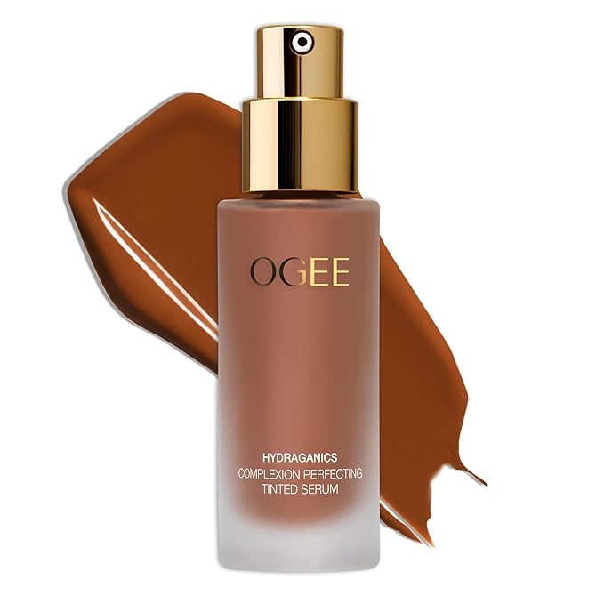 Ogee Complexion Perfecting Liquid Foundation - Lightweight Tinted Moisturizer For Face (Sequoia 13.0C - Deep Auburn, Copper Undertone) - with Vitamin C & Jojoba Oil - Certified Organic & Made in USA