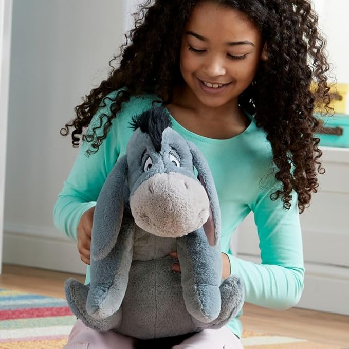 Disney Store Official Eeyore Medium Soft Toy for Kids, Cuddly Character with Fuzzy Texture and Embroidered Details, Floppy Ears and Tail, Disney Plushy Suitable for All Ages.