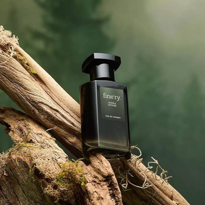 Finery JUNGLE VETIVER Men's Eau De Parfum | Men's Eau De Cologne, 2 fl oz | With Makeup Remover Pads Gift