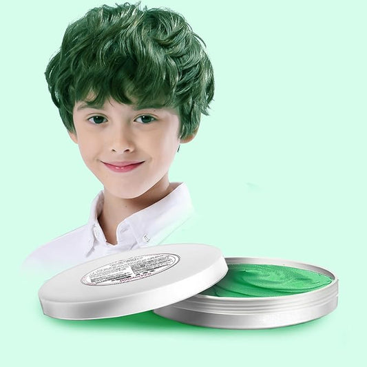 Green Hair Color Wax, Temporary Hair Color Wax, Temporary Hair Dye for Dark Hair, Washable, Kids, Halloween, Cosplay, Party, Girls