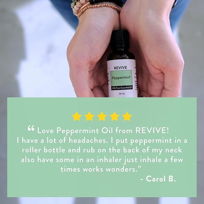 Peppermint Essential Oil 120mL by Revive Essential Oils - 100% Pure Therapeutic Grade, for Diffuser, Humidifier, Massage, Aromatherapy, Skin & Hair Care