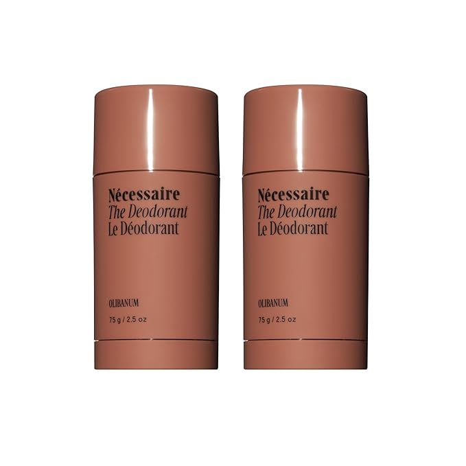 Nécessaire The Deodorant Olibanum | Natural Aluminum Free Deodorant For Women & Men. Extra Strength Treatment with Mandelic Acid. Free of Baking Soda, Ozokerite & Parabens (2x 75 g/2.5 oz)