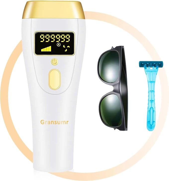 IPL Laser Hair Removal Device for Women & Men - at-Home Painless Ultra-Fast Flash Hair Remover, 86% Hair Reduction in 4 Weeks, High Energy & 5 Modes, 8 Mins Full Body & Bikini Line & More