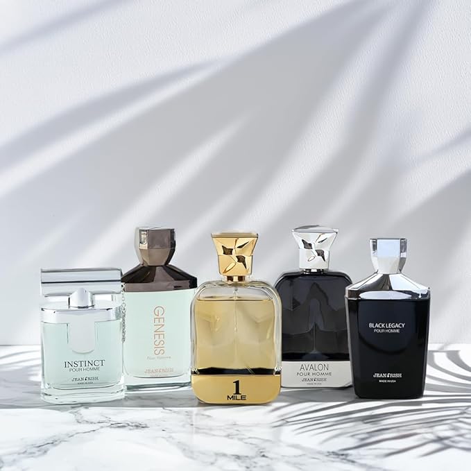 Jean Rish Black Legacy Pour Homme Eau De Toilette for Men (3.4 Fl Oz / 100ml) with Sandalwood, Lavender & Bergamot Notes - Long Lasting and Luxury Fragrance