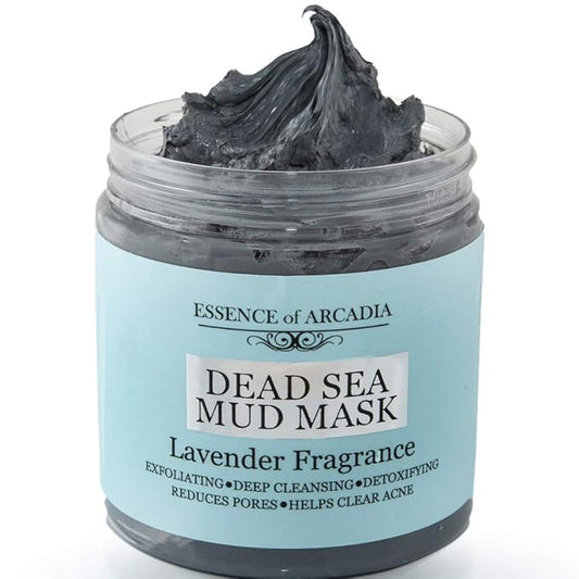 Dead Sea Mineral Mud Mask Scented with Lavender for Face and Body - 100% Natural Minerals - Minimize Pores, Removes Blackheads and Wrinkles for Men and Women, a Healthier Complexion 8.8 oz