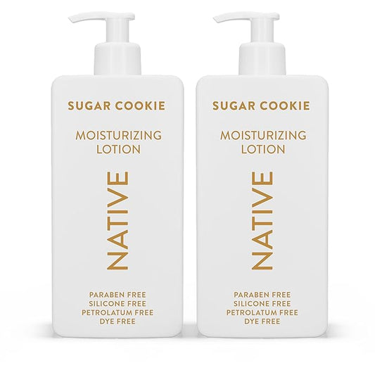 Native Body Lotion with Naturally Derived Ingredients - Sugar Cookie - Silicone, Paraben, & Dye Free Leaving Skin Soft and Hydrating | Holiday Seasonal Scent Bundle, 16.5 oz - 2 Pk
