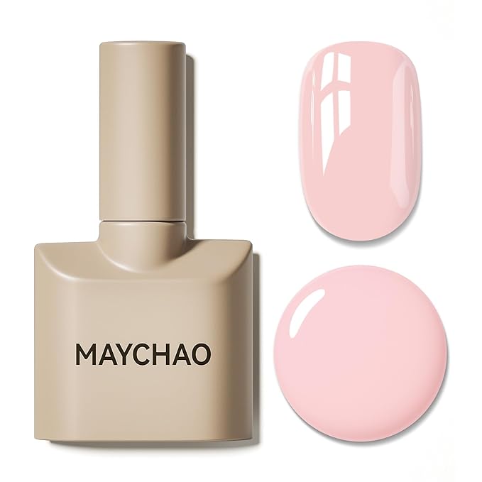 MAYCHAO 15ML Gel Nail Polish 1Pc Pink Gel Polish Soak Off UV LED Nail Polish Nail Art Starter Manicure Salon DIY at Home, 0.5 OZ