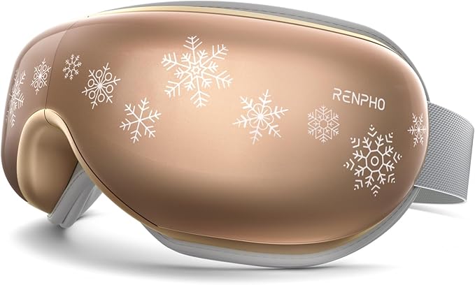 RENPHO Eyeris 1 Eye Massager with Heat, Christmas Birthday Gifts for Women Men Mom Dad Her Him, Eye Mask for Migraine, Smart Sleep Mask for Dry Eyes Relax, Reduce Strain