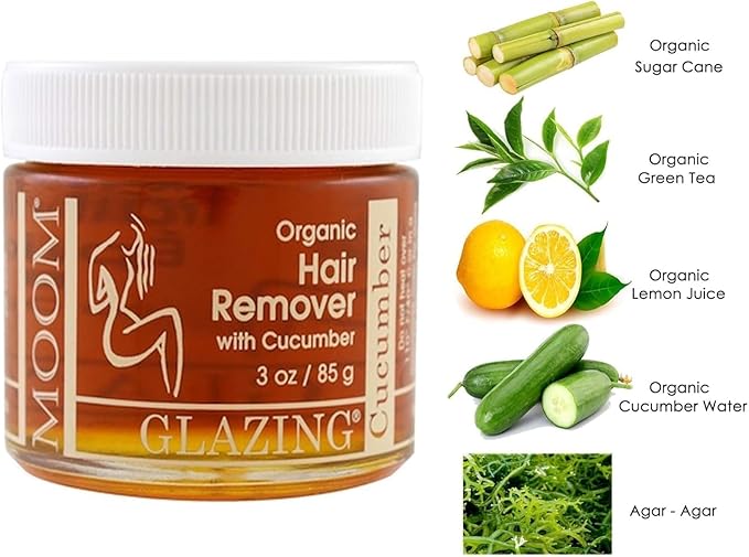 MOOM - Organic Sensitive Formula Hair Remover with Cucumber for Bikini and Brazalian - 3 oz (Pack of 2) - Made In Canada