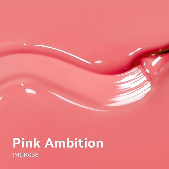 MAYCHAO 15ML Pink Ambition Gel Nail Polish 1Pc Coral Pink Gel Polish Soak Off UV LED Nail Polish Nail Art Starter Manicure Salon DIY at Home, 0.5 OZ