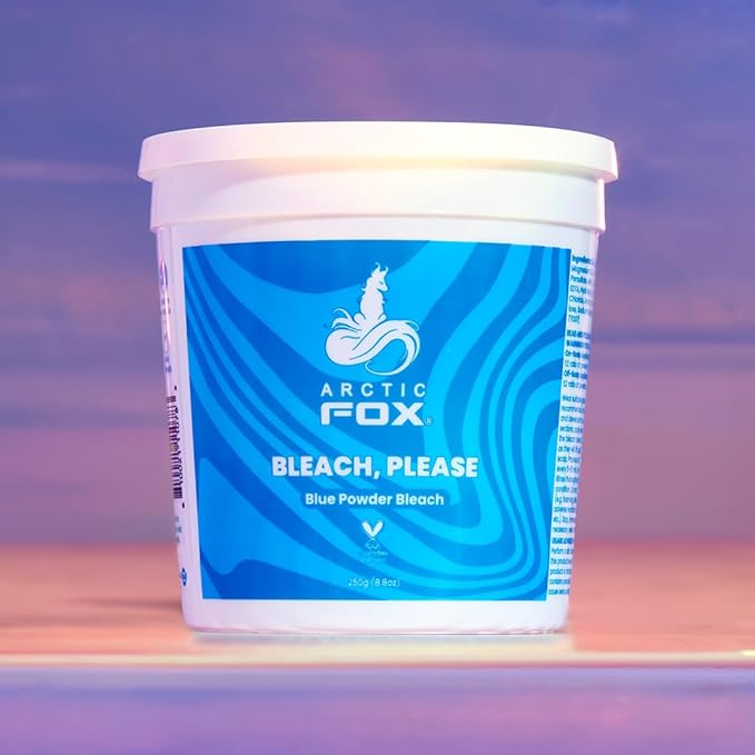 Arctic Fox Blue Powder Hair Bleach, Anti-Brass & Anti-Yellow Formula, Professional Lightener for Icy Blonde & Platinum Hair, Vegan & Cruelty-Free, Dust-Free, 8.8 oz Tub