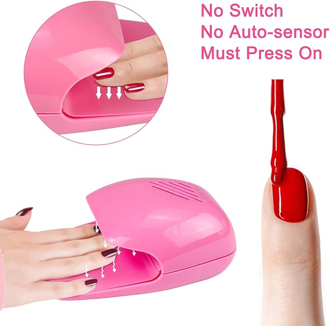 Cute Nail Dryer for Kids, Christmas Gifts for Girls, Quick Dry Pink Nail Fan Dryer, Mini and Portabe Nail Dryer for Regular Polish, Perfect Addition to Kids Nail Polish Set for Girls
