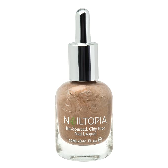 Nailtopia Bio-Sourced, Chip Free Nail Lacquer - All Natural, Strengthening Biotin and Superfood-Infused Polish - Chip Resistant Formula - Quick-Dry, Long Lasting Wear - Tira-Miss-You - 0.41 oz