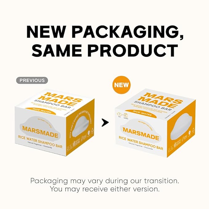 Rice Water Shampoo Bar 2.0 - Hydrating & Moisturizing Natural Hair Soap for Strengthening & Scalp Nourishment - Solid Bar for All Hair Types (120g, 4.23oz)