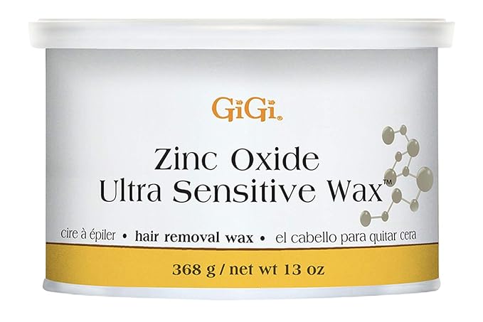 GiGi Zinc Oxide Hair Removal Wax for Ultra-Sensitive Skin, Gentle Formula for Face & Body, Soft Wax for Delicate Skin, 13 oz, 1 Pack