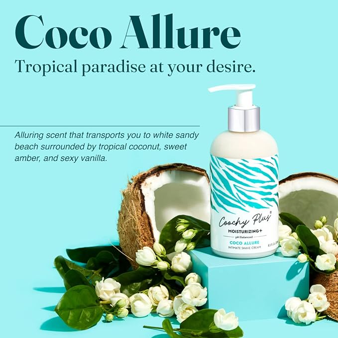 IntiMD Coochy Plus Intimate Shaving Complete Kit - Coco Allure & Organic After Shave Protection Soothing Moisturizer Mist - Antioxidant Formula Prevents Razor Burns, Itchiness & Ingrown Hair