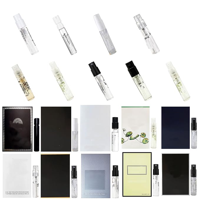 9pc Men's Cologne Gift Set - Designer Fragrance Samples for Men with Travel-Size Luxury Perfumes | Cologne Sampler Kit for Groomsmen ,Travel, Birthdays & Special Occasions Gifts(9 Random Samples)