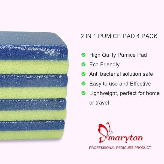 Maryton Foot Pumice Stone for Feet Hard Skin Callus Remover and Scrubber (Pack of 4) (Yellow)