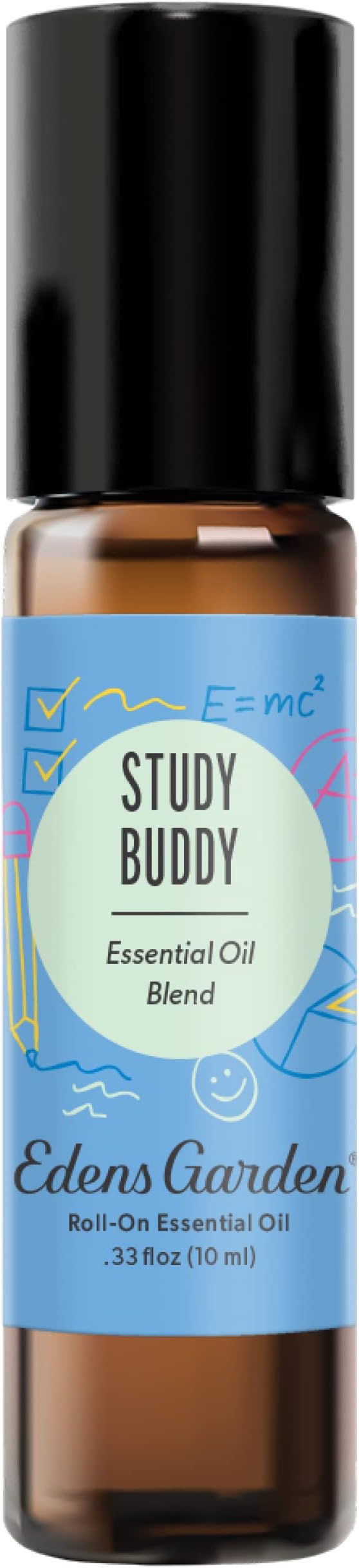 Edens Garden Study Buddy Essential Oil Roll-On Blend- 100% Pure Premium Grade, Natural, Therapeutic, Aromatherapy, Kid & Skin Safe, The Best for Wellness, Tension Pre-Diluted 10 ml (.33 fl oz)