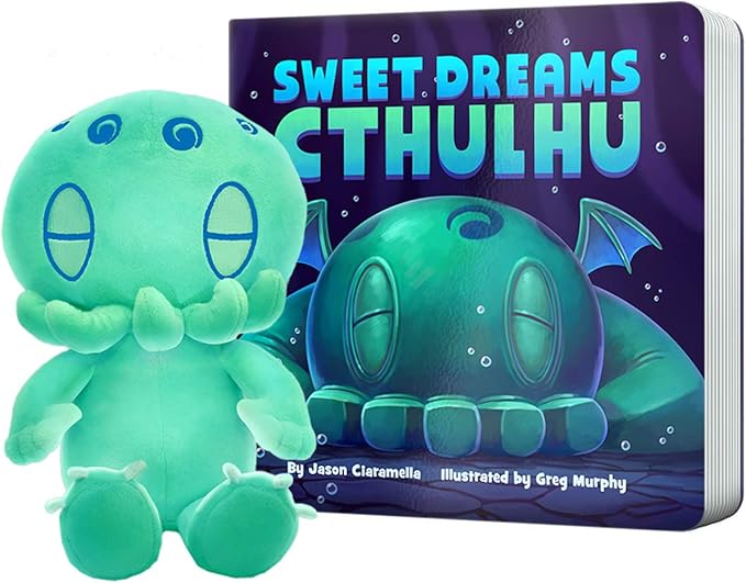 C is for Cthulhu Sweet Dreams Cthulhu & Glow-in-The-Dark Plush Bedtime Bundle (Baby Plush (6 inches))