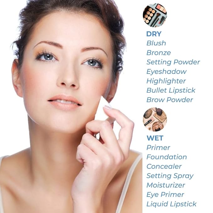 ForPro Professional Collection Beauty Wedges, Latex Free Foam Sponges, Makeup Blenders for Powder and Liquid Makeup, 100-Count