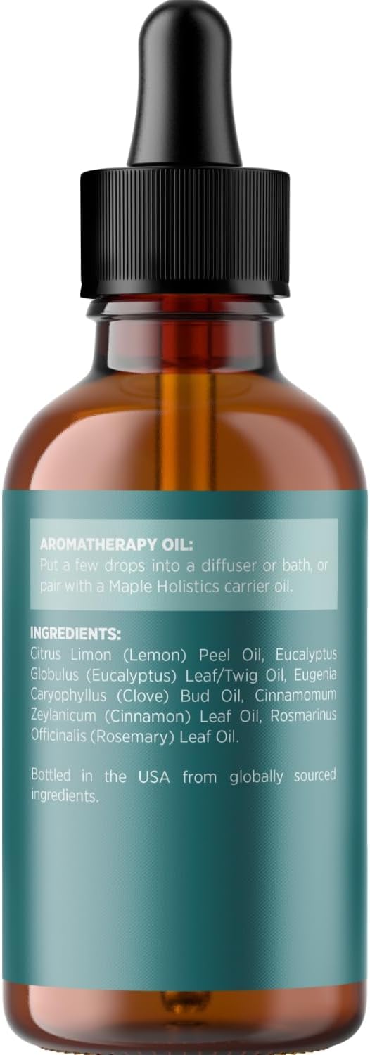 Thieves Myth Pure Essential Oil Blend - Purification Essential Oil Blend for Diffuser of Undiluted Cinnamon Eucalyptus Lemon Rosemary and Clove - Cleansing Aromatherapy Diffuser Oil 2oz