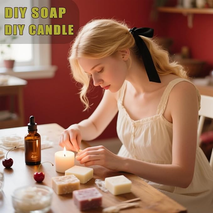 Pure Cherry Essential Oil (4 oz) - Natural Aromatherapy Scent for Diffusers, Humidifiers, DIY Candles, Soap Making, Bath & Home Fragrance