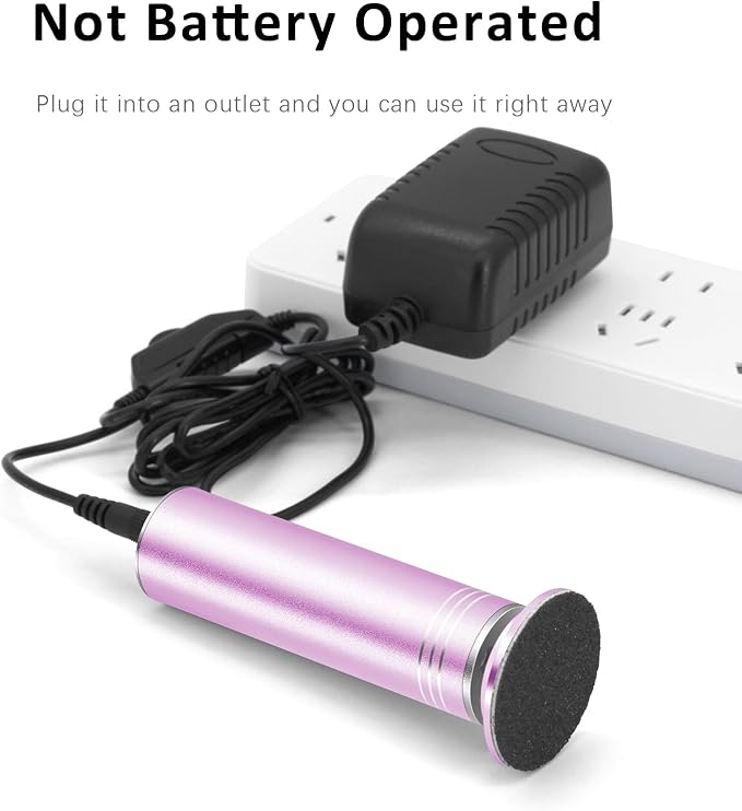 Upgraded Electric Foot Callus Remover 1200rpm, Professional Electric Foot File Sander Pedicure Tools for Dead Skin Cracked Heels, Adjustable Speed, 60 Replaceable Sandpaper Discs (FCR-2 Pink)