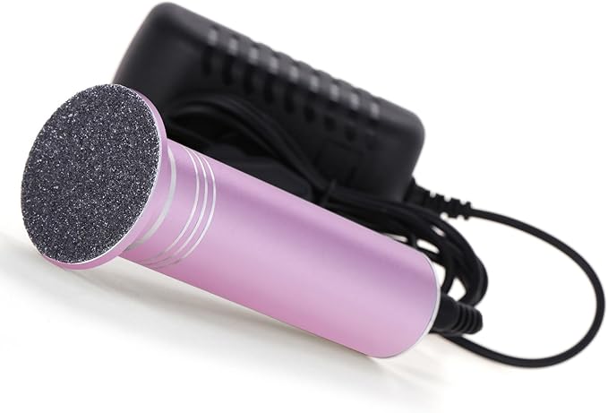 Upgraded Electric Foot Callus Remover 1200rpm, Professional Electric Foot File Sander Pedicure Tools for Dead Skin Cracked Heels, Adjustable Speed, 60 Replaceable Sandpaper Discs (FCR-2 Pink)