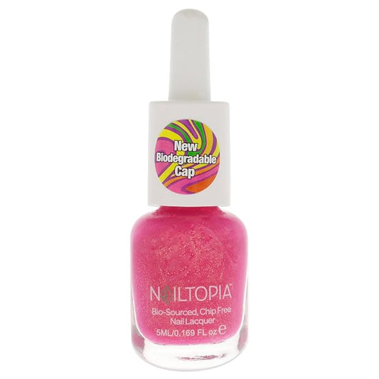 Nailtopia Bio-Sourced, Chip-Free Nail Lacquer - Fast Dry Nail Polish - Superfood-Infused - Natural Nail Polish - Lets Taco Bout It - 0.169 oz