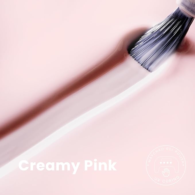 MAYCHAO 15ML Creamy Pink Gel Nail Polish 1Pc Pink Gel Polish Soak Off UV LED Nail Polish Nail Art Starter Manicure Salon DIY at Home, 0.5 OZ