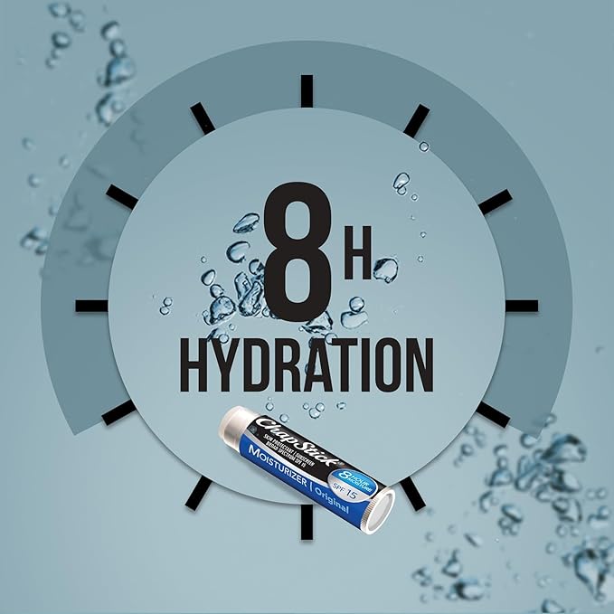 ChapStick Moisturizer 2-in-1 Lipcare SPF 15, Original, 12-Pack – 8-Hour Sunscreen Lip Balm with Aloe Vera and Vitamin E, 0.15 Oz Ea