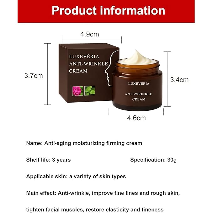 Luxevéria Retinol Anti-Wrinkle Cream, Advanced Skin Firming Cream, Luxeveria Body Firming Cream-30g, Improve Skin Sagging and Fine Lines, Natural Ingredients for All skin Types (2 Bottle)