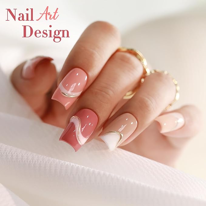 Double Rhythm 6 Pcs 15 ML Gel Polish Set Same Color Same Bottle Soak Off Gel Polish Kit Nail Art Manicure Salon DIY at Home for Women (Rose Beige Nude Cream Rose Coral-T6-20)